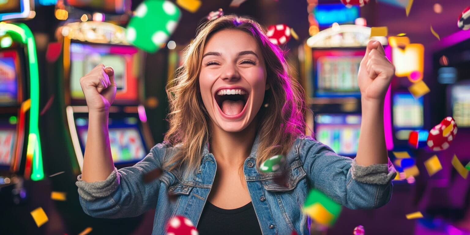 Nisontan Casino Woman Celebrating a Win