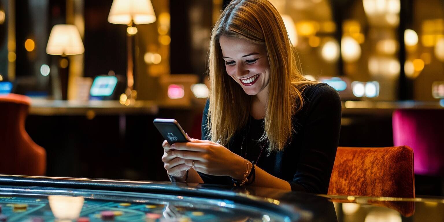 Young Woman Logging Into Nisontan on a Smartphone